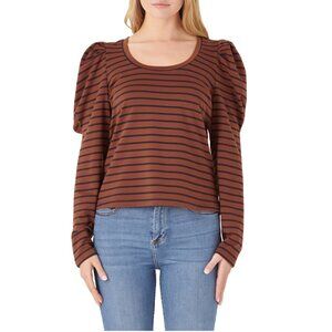 Women's Puff Sleeve Knit Top | ENGLISH FACTORY